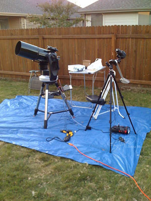 AstroTrac with Nikon Camera and scope