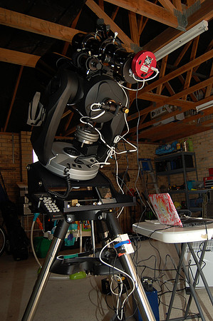 Gear assembled in garage for check over and cord management work