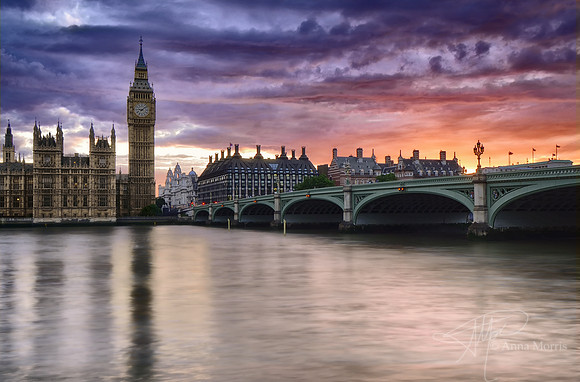 Sunset over the Thames - London